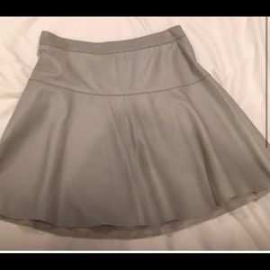 Banana Republic Gray Leather Mini Skirt